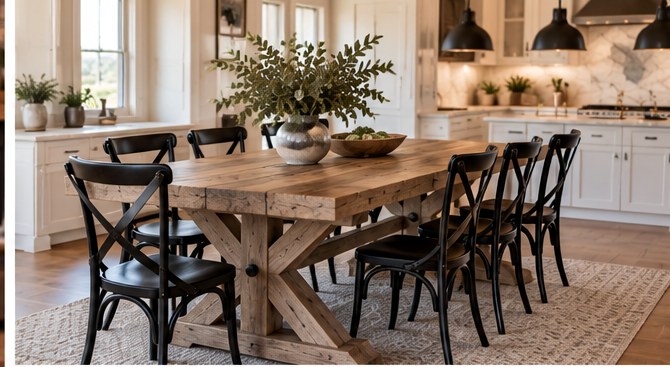 Custom farmhouse tables for Park City mountain homes — example 2