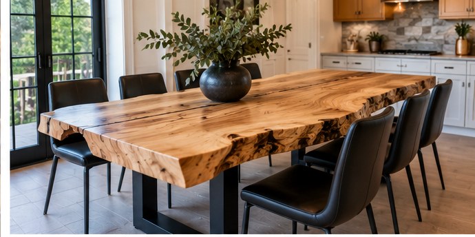 Custom live edge tables for Park City mountain homes — example 3