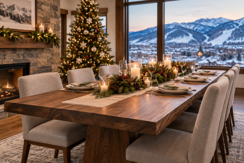 Christmas dining table Park City
