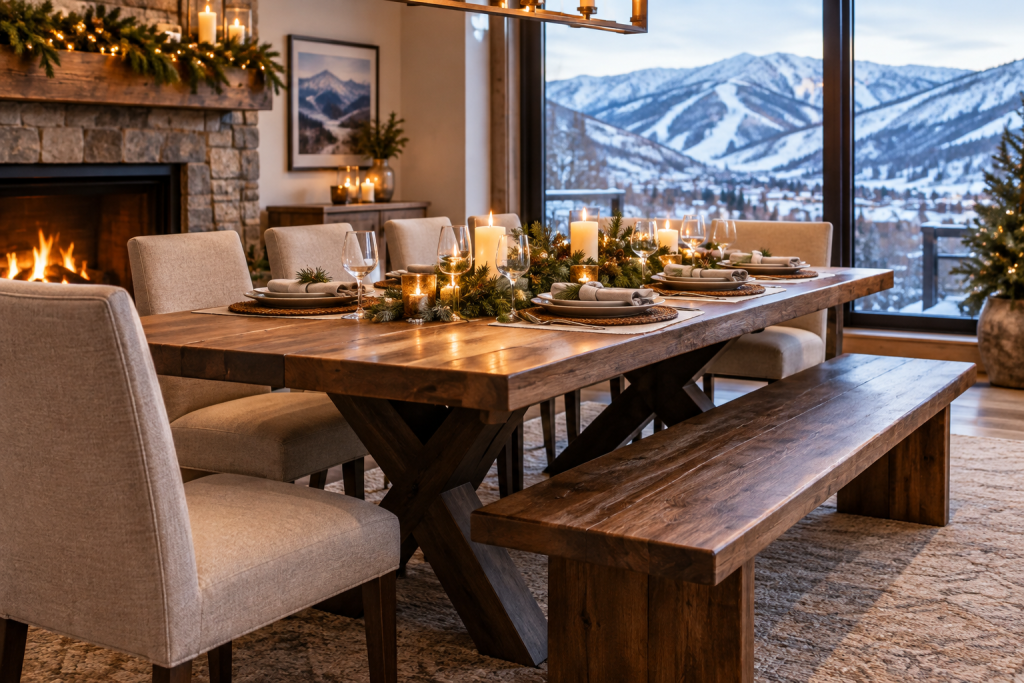 custom dining tables Park City holiday gatherings