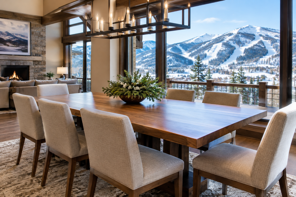 custom dining tables Deer Valley vacation homes
